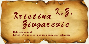 Kristina Zivgarević vizit kartica